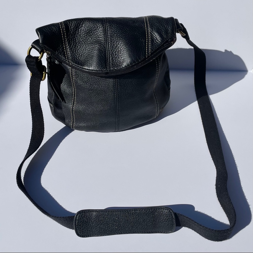 Black Leather Crossbody Bag